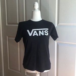 Black Vans tee shirt.